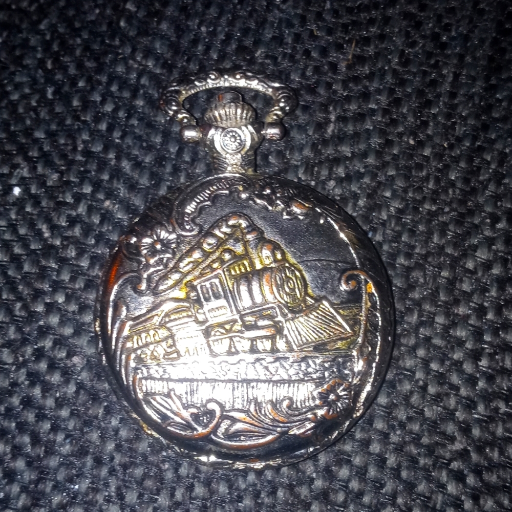 Vintage train pocket watch